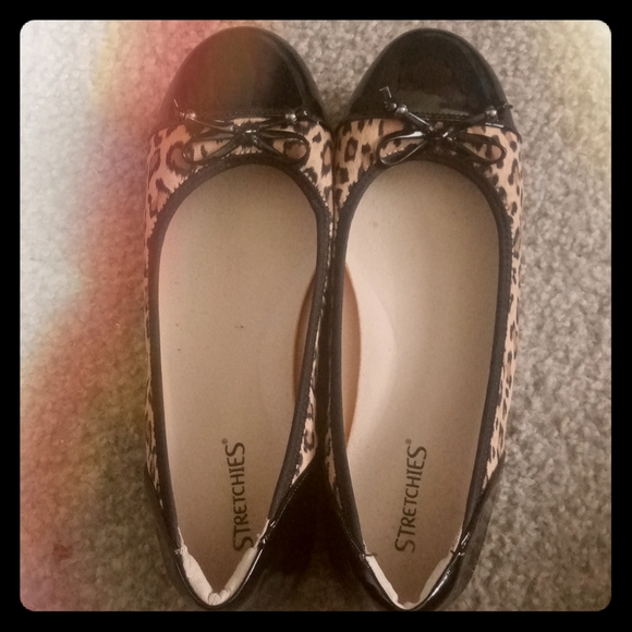 None Shoes - Cheetah print stretchies